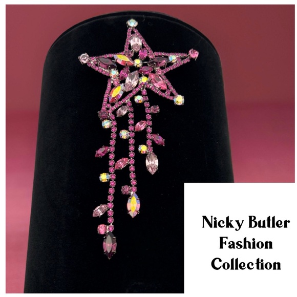Nicky Butler Jewelry - 🔶NICKY BUTLER FASHION COLLECTION Multi Crystal Shooting Star Brooch Pin NEW NB